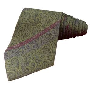 Vitaliano Pancaldi 57 x 3.75 Green Paisley Mens Tie